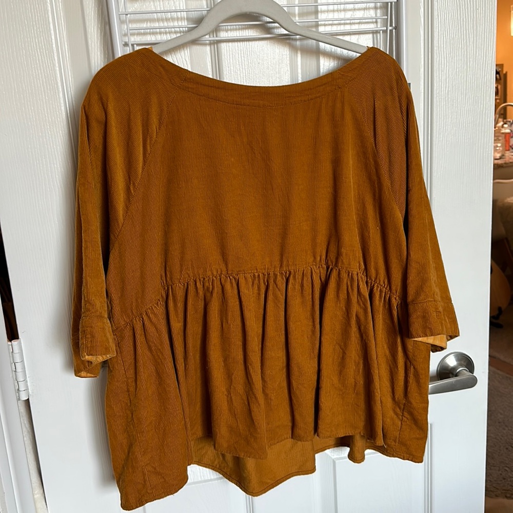 Peplum Cordaroy blouse